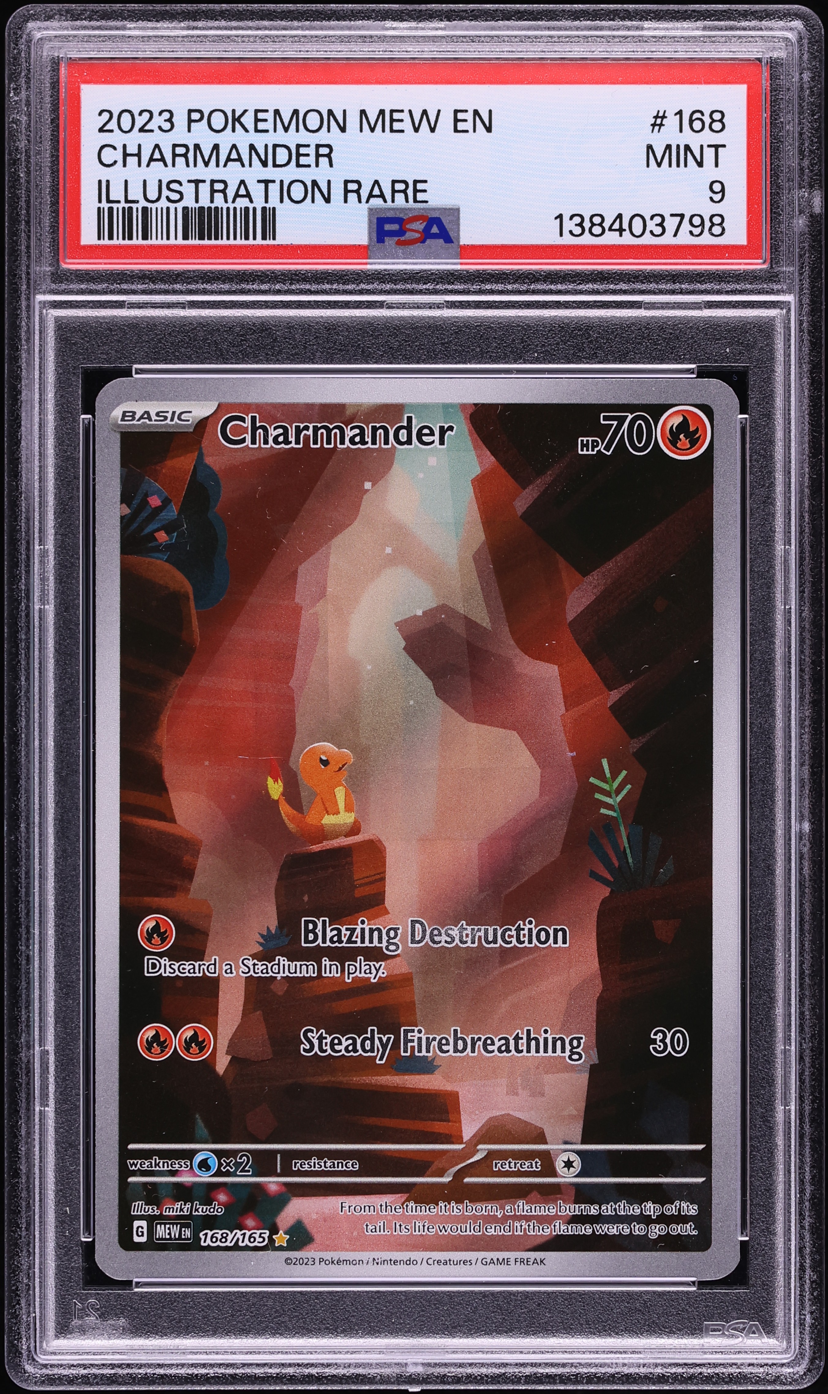 2023 Pokemon Scarlet & Violet IR Charmander #168 PSA 9 MINT
