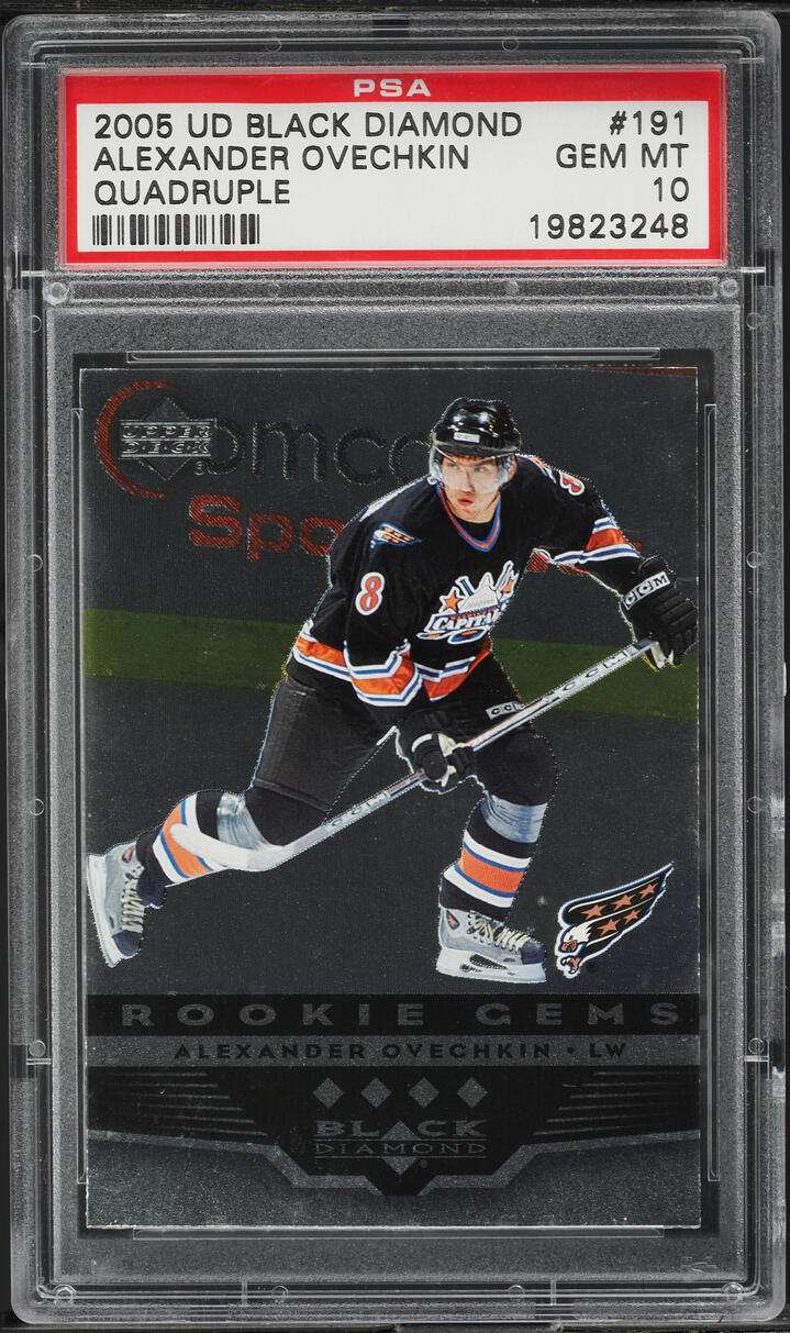 2005 Black Diamond Quadruple Alexander Ovechkin ROOKIE #191 PSA 10 GEM MINT