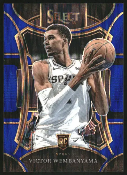 2023 Panini Select Blue Tectonic Prizms #311 Victor Wembanyama RC Mezzanine /99