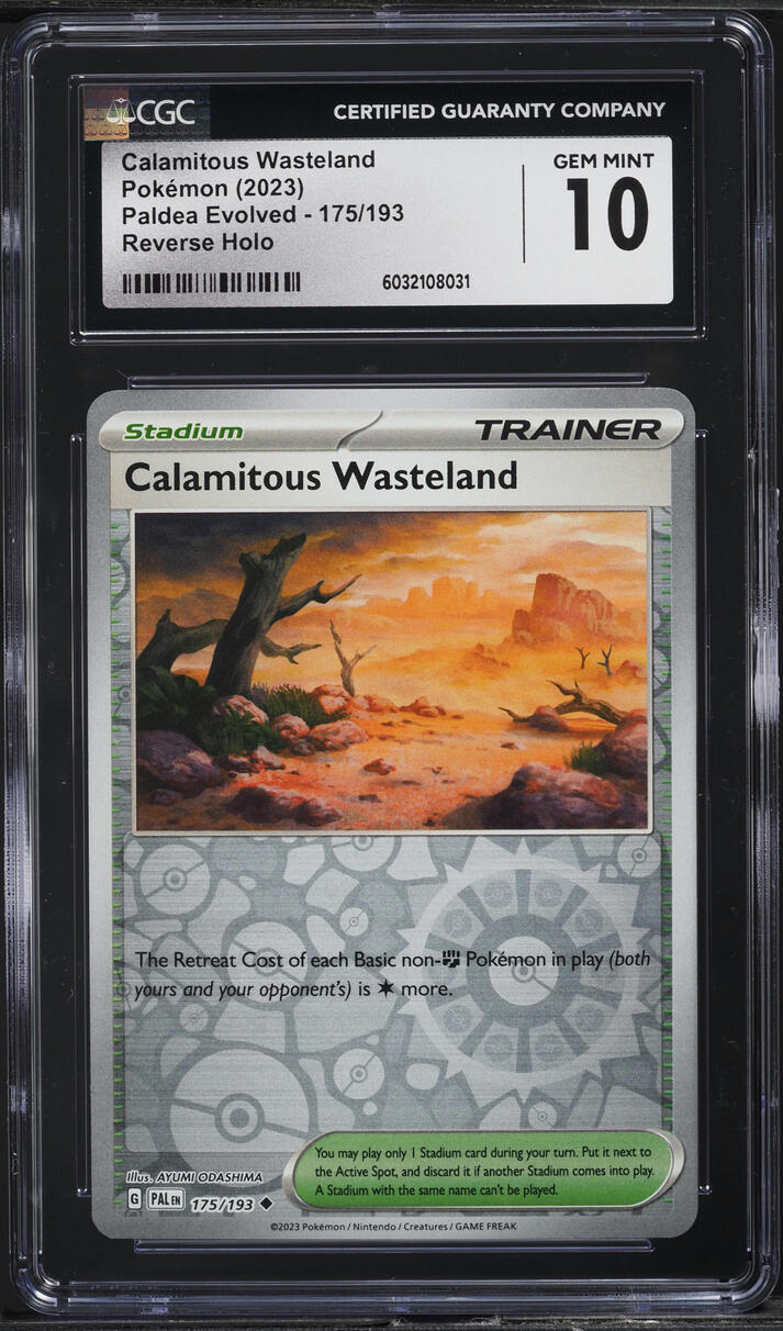 2023 Pokemon SV Paldea Evolved Reverse Holo Calamitous Wasteland #175 CGC 10 GEM