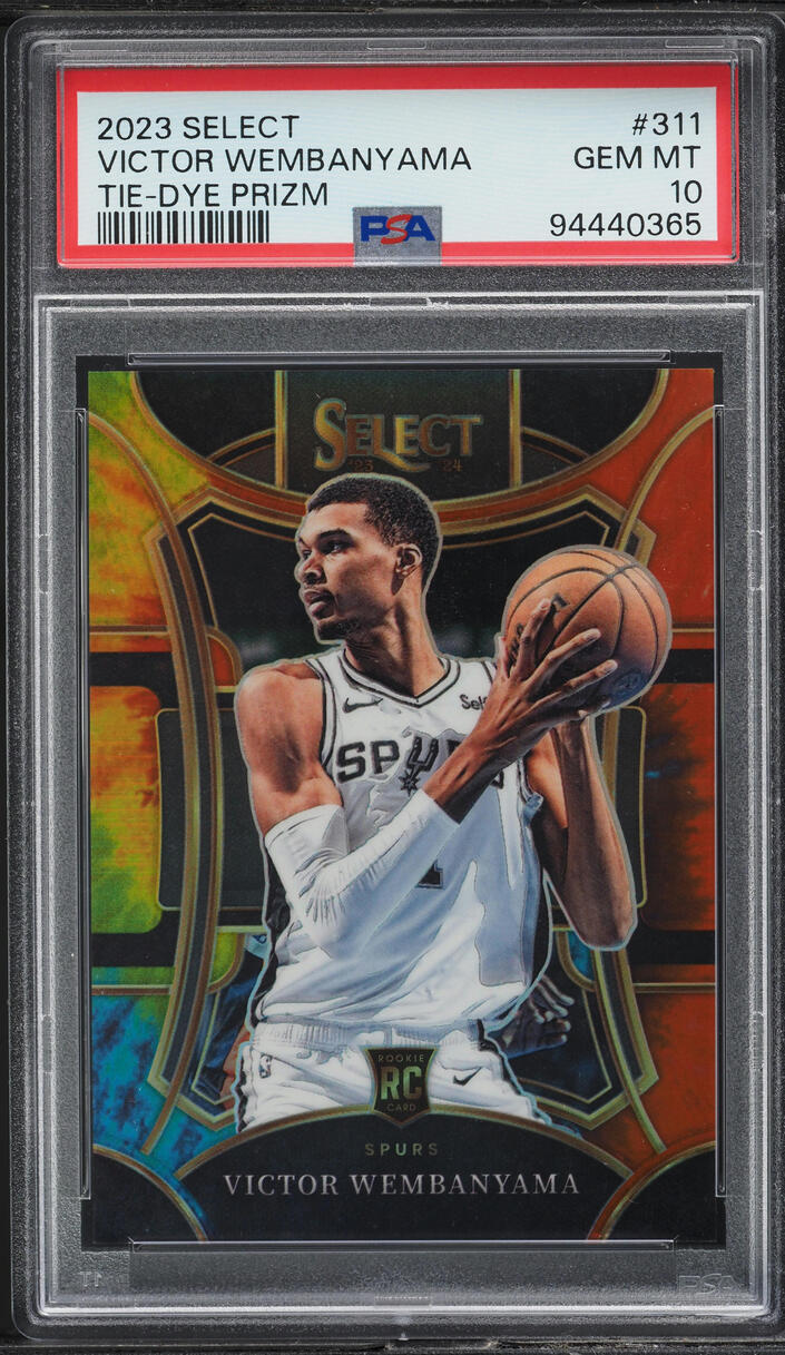 2023 Select Mezzanine Tie-Dye Prizm Victor Wembanyama ROOKIE /25 #311 PSA 10 GEM