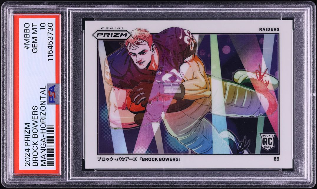 2024 Panini Prizm Manga Horizontal Brock Bowers ROOKIE #MBBO PSA 10 GEM MINT