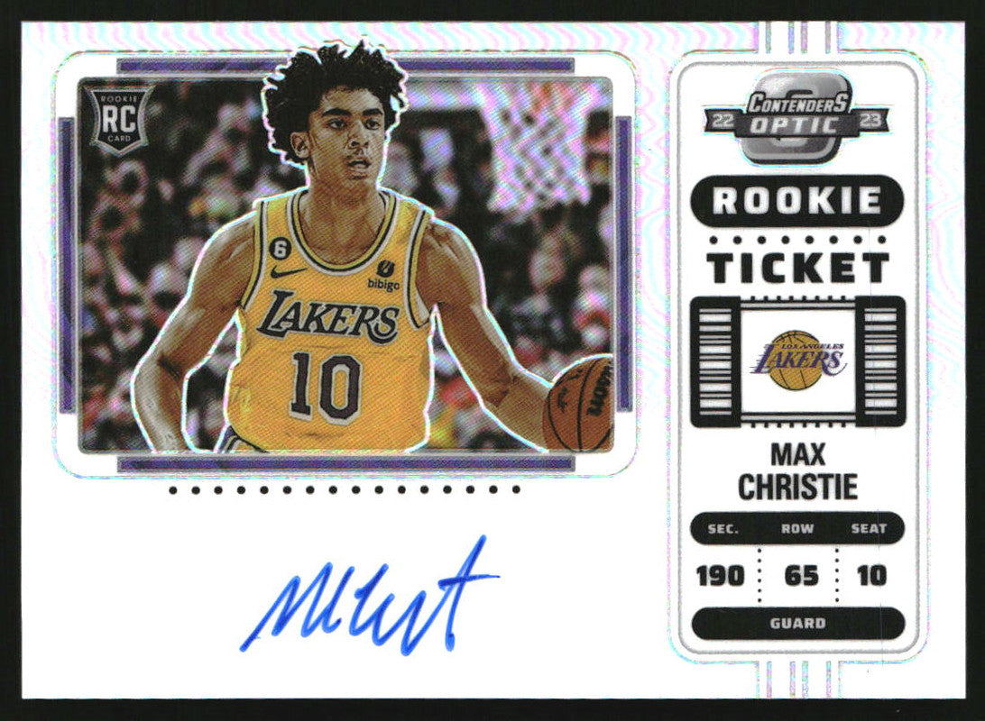 2022-23 Panini Contenders Optic #122 Max Christie RC Auto