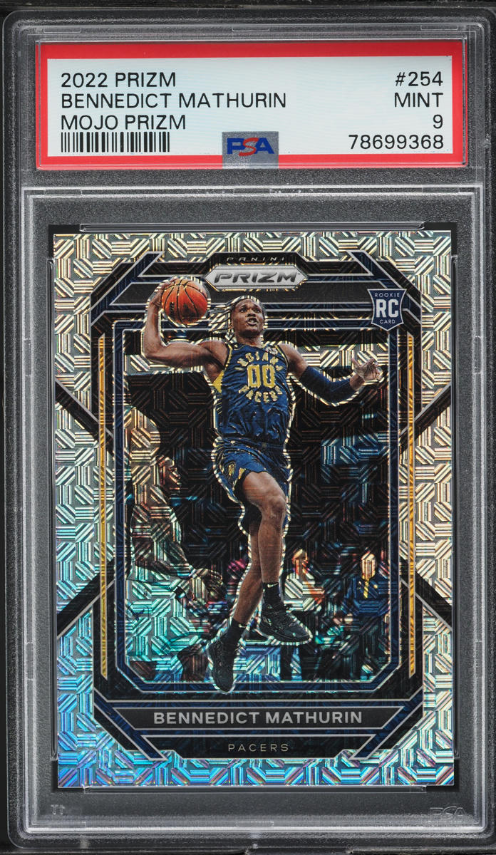 2022 Panini Prizm Mojo Bennedict Mathurin ROOKIE /25 #254 PSA 9 MINT