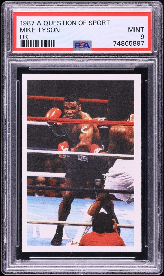 1987 A Question Of Sport UK Mike Tyson ROOKIE PSA 9 MINT