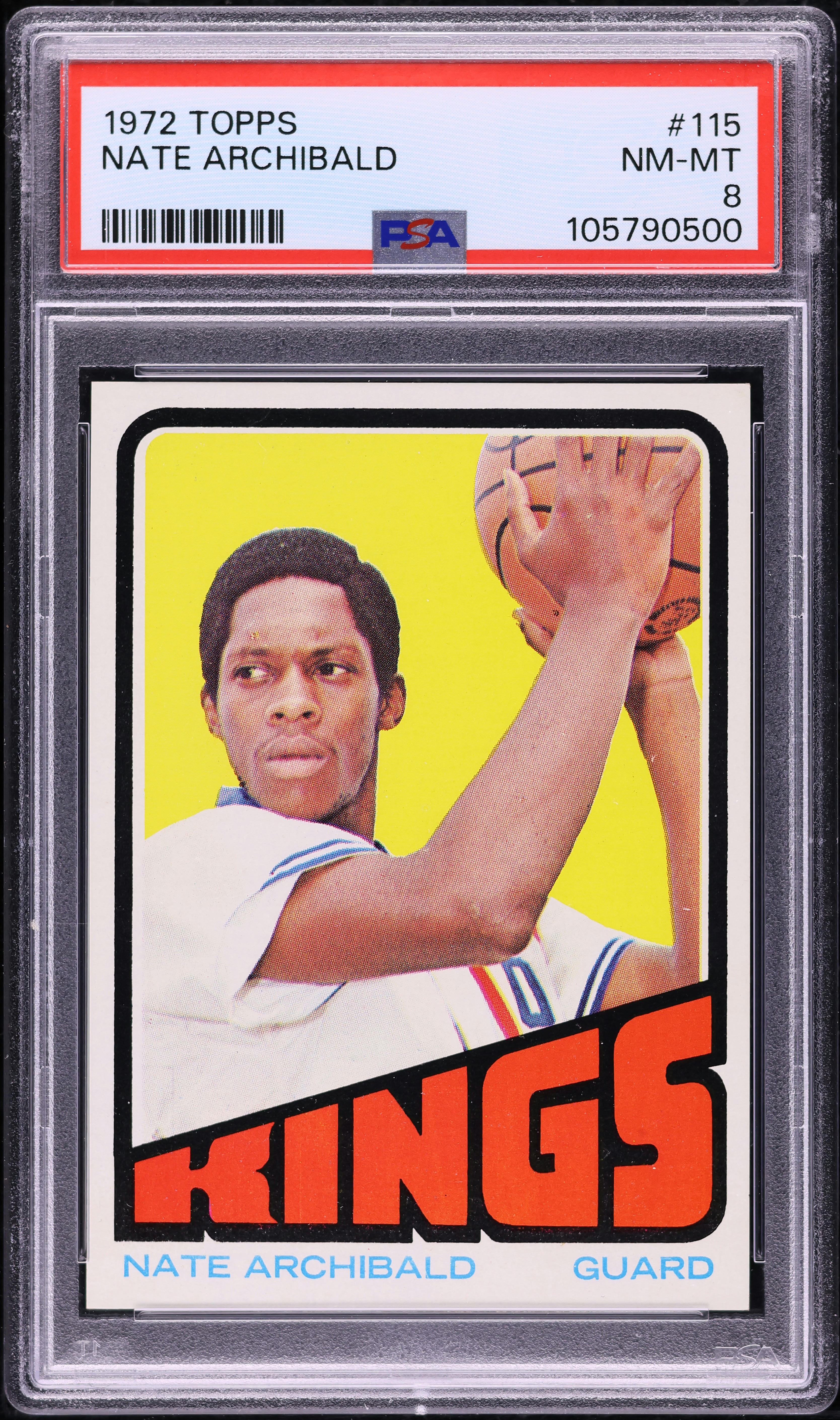 1972 Topps Basketball Nate Archibald #115 PSA 8 NM-MT