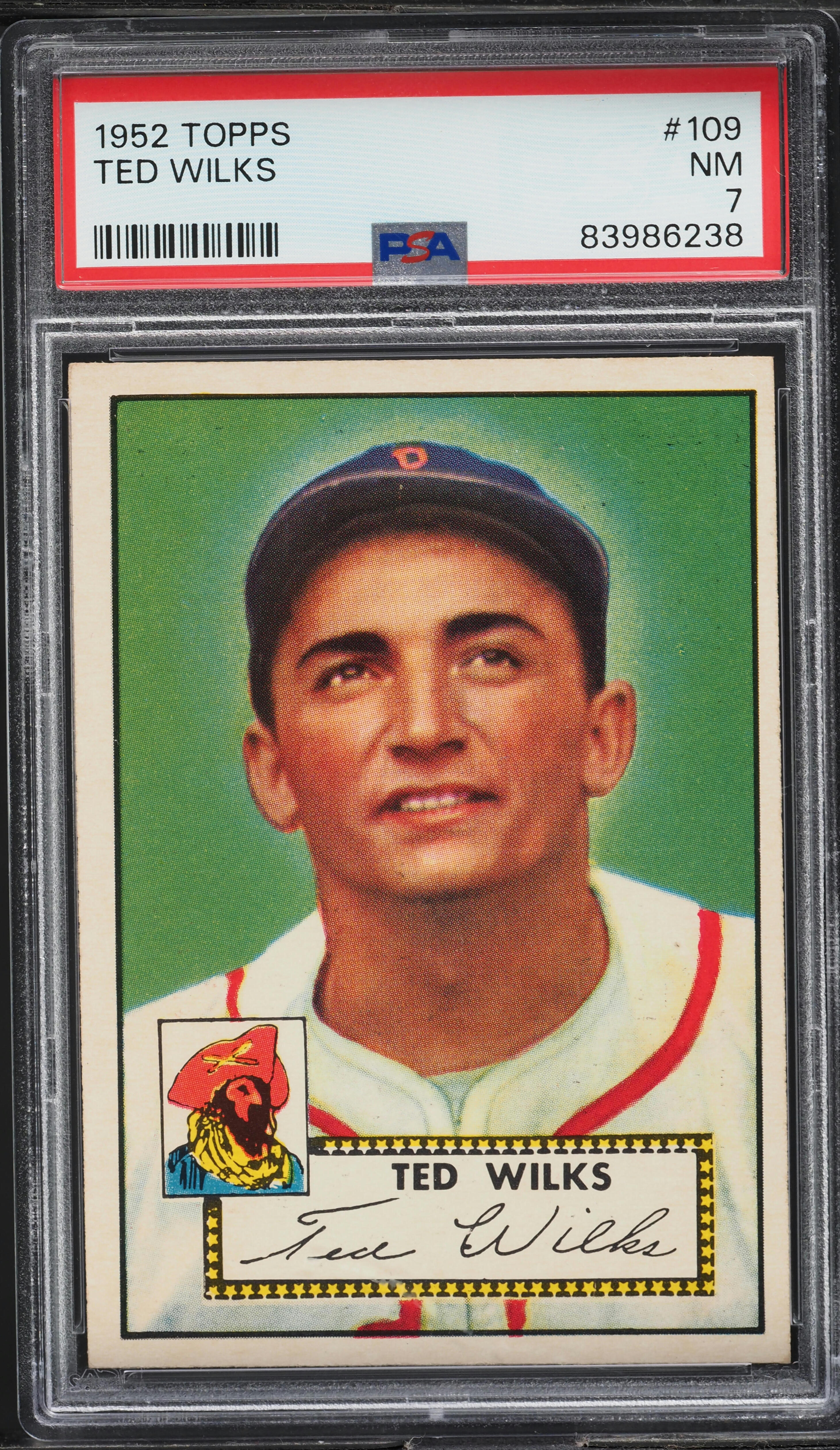 1952 Topps Ted Wilks #109 PSA 7 NRMT