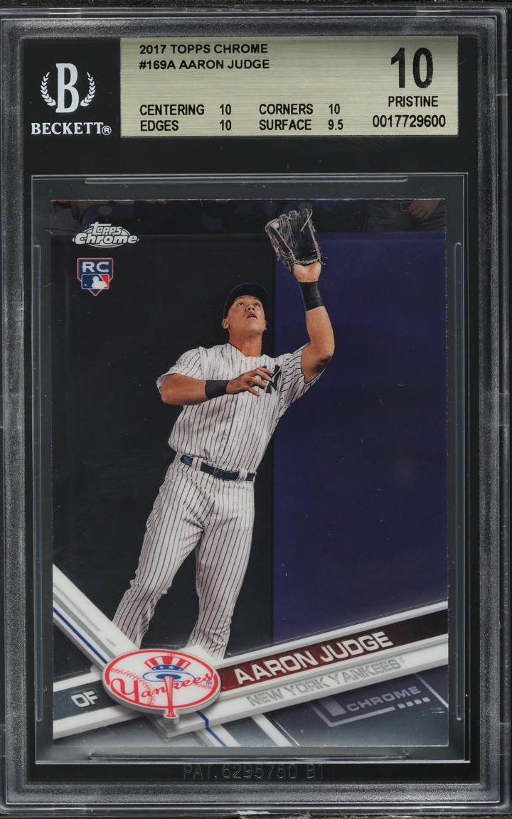 2017 Topps Chrome Aaron Judge ROOKIE #169 BGS 10 PRISTINE