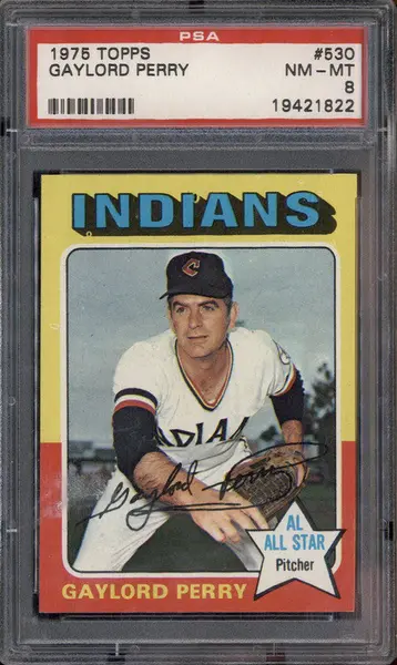 1975 Topps #530 Gaylord Perry PSA 8