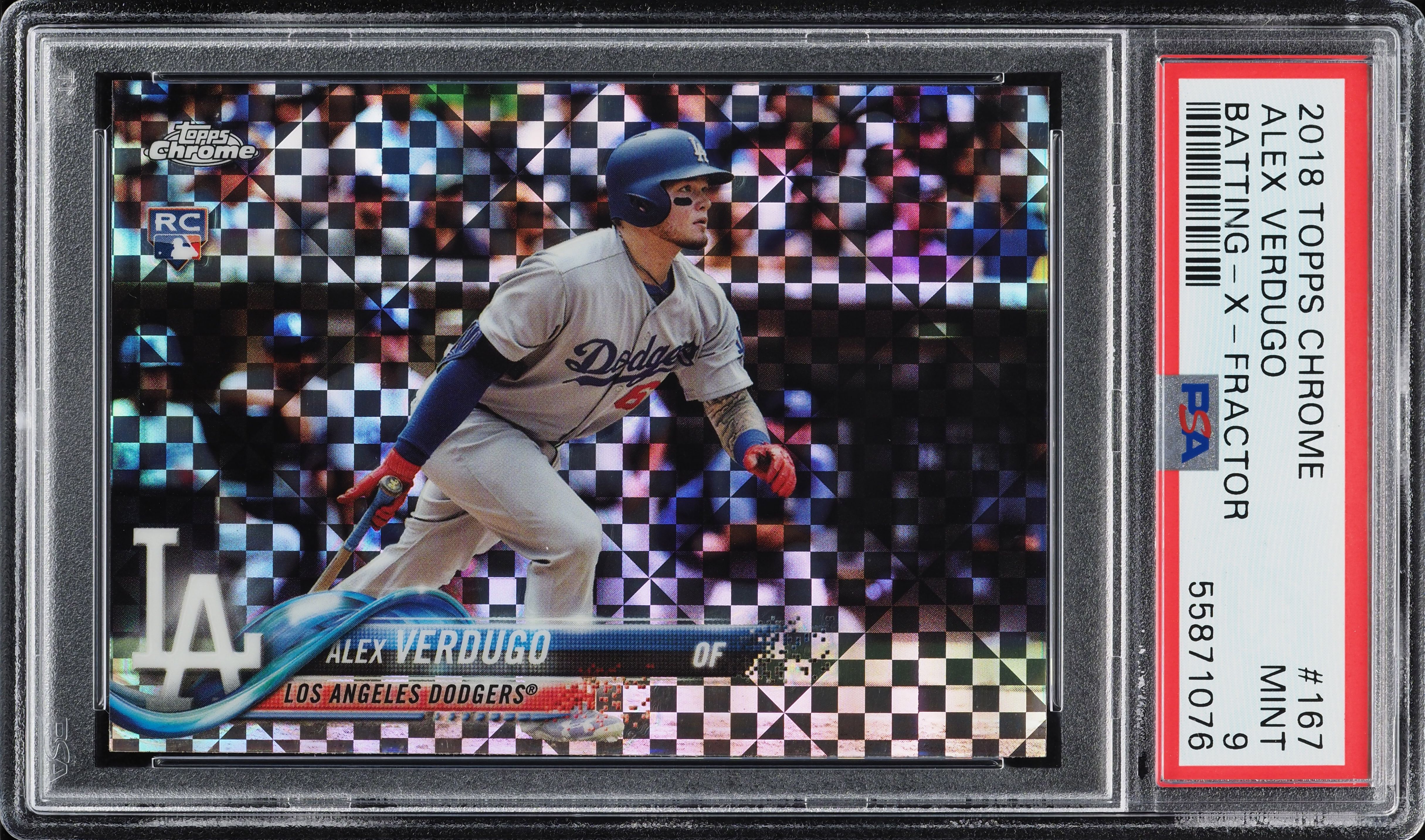 2018 Topps Chrome Batting Xfractor Alex Verdugo ROOKIE #167 PSA 9 MINT