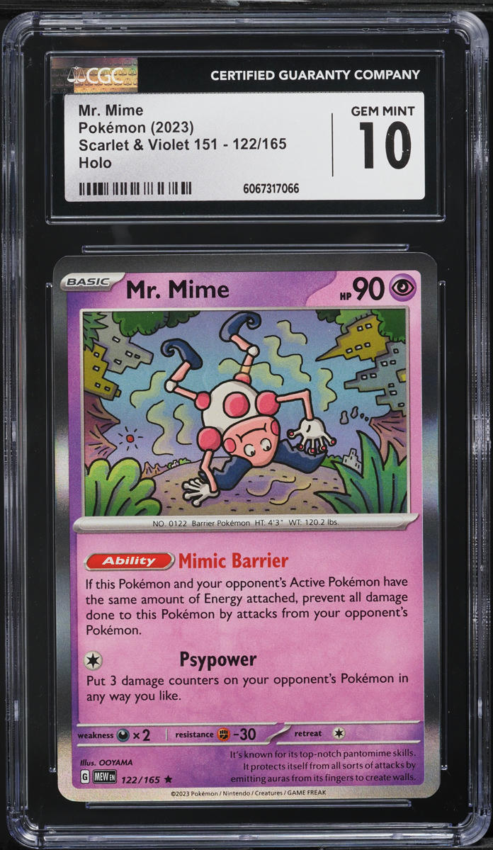 2023 Pokemon Scarlet & Violet 151 Holo Mr. Mime #122 CGC 10 GEM MINT