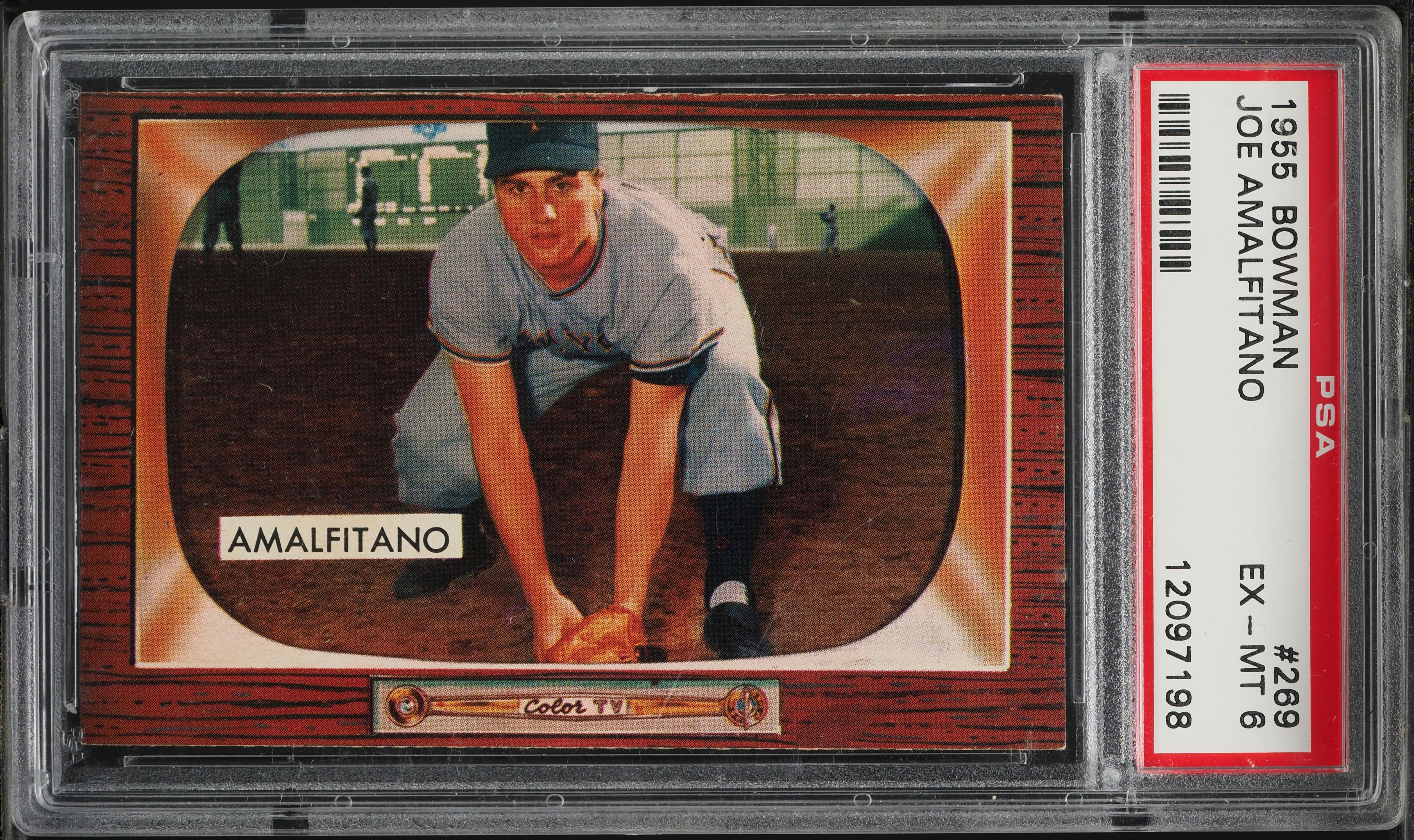 1955 Bowman Joe Amalfitano ROOKIE #269 PSA 6 EXMT