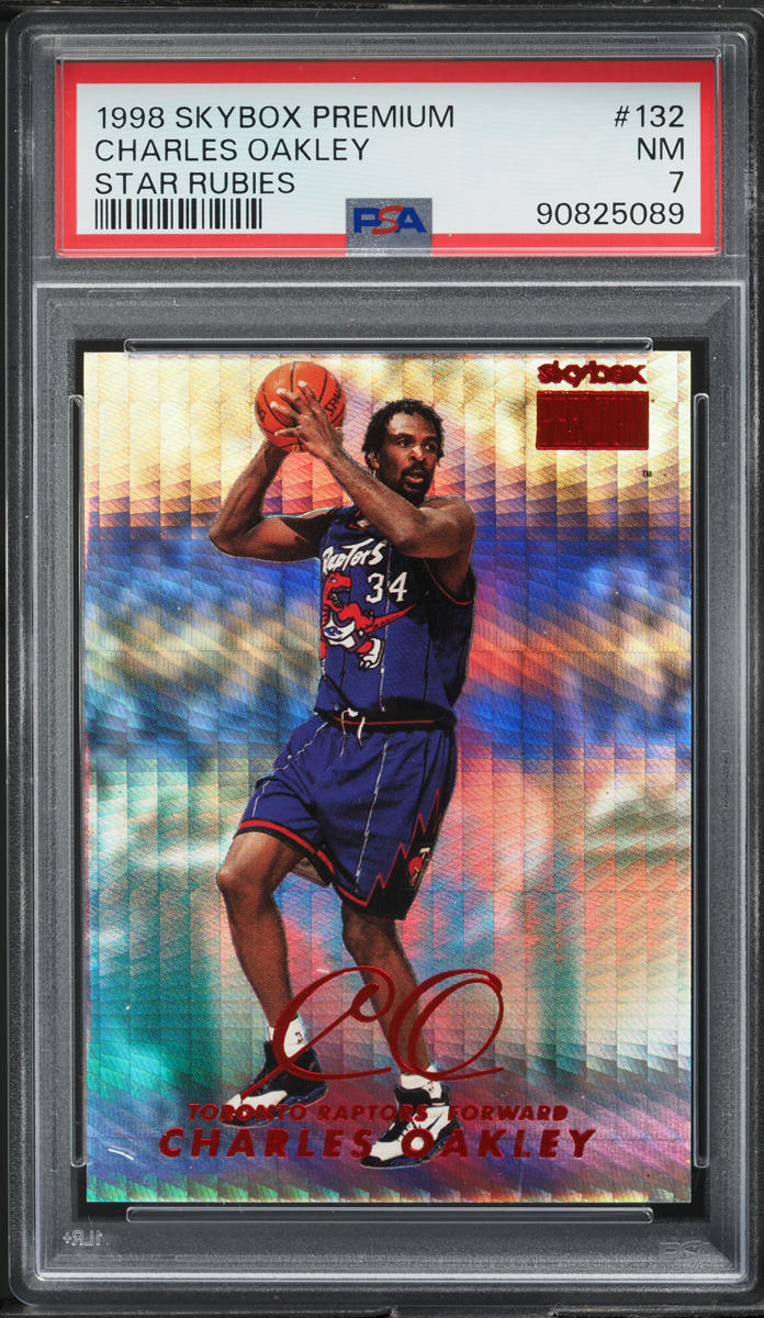1998 Skybox Premium Star Rubies Charles Oakley /50 #132 PSA 7 NRMT