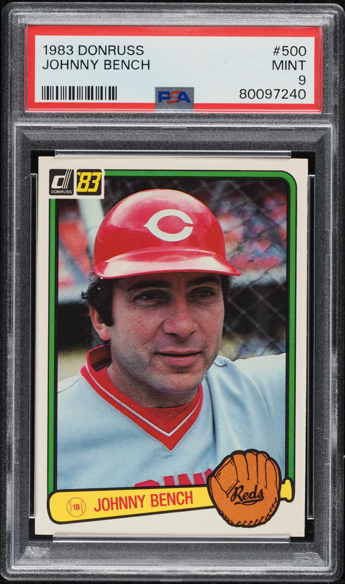 1983 Donruss Johnny Bench #500 PSA 9 MINT