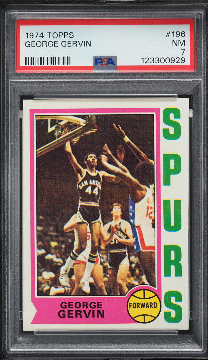 1974 Topps Basketball George Gervin ROOKIE #196 PSA 7 NRMT