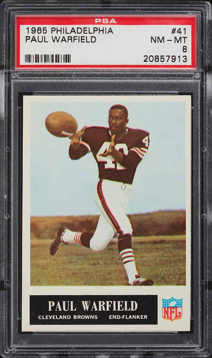 1965 Philadelphia Paul Warfield ROOKIE #41 PSA 8 NM-MT