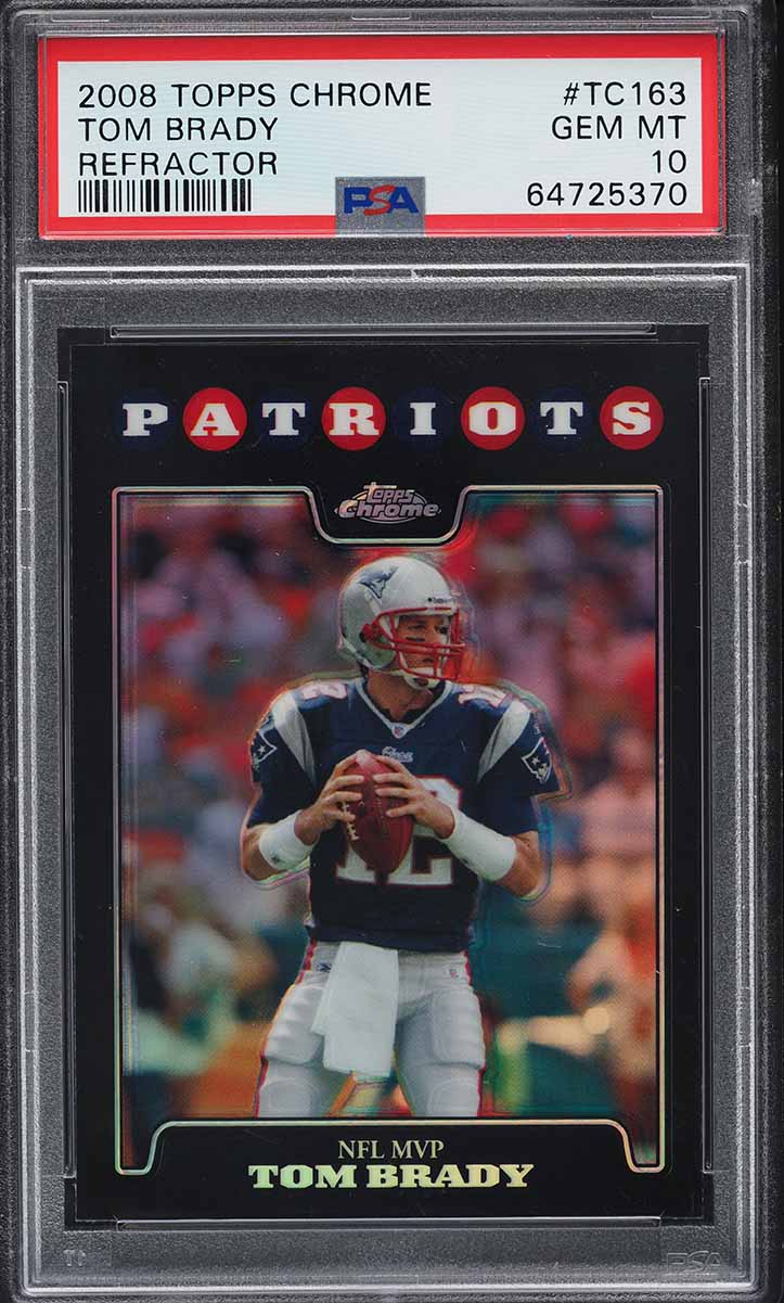 2008 Topps Chrome Refractor Tom Brady #TC163 PSA 10 GEM MINT