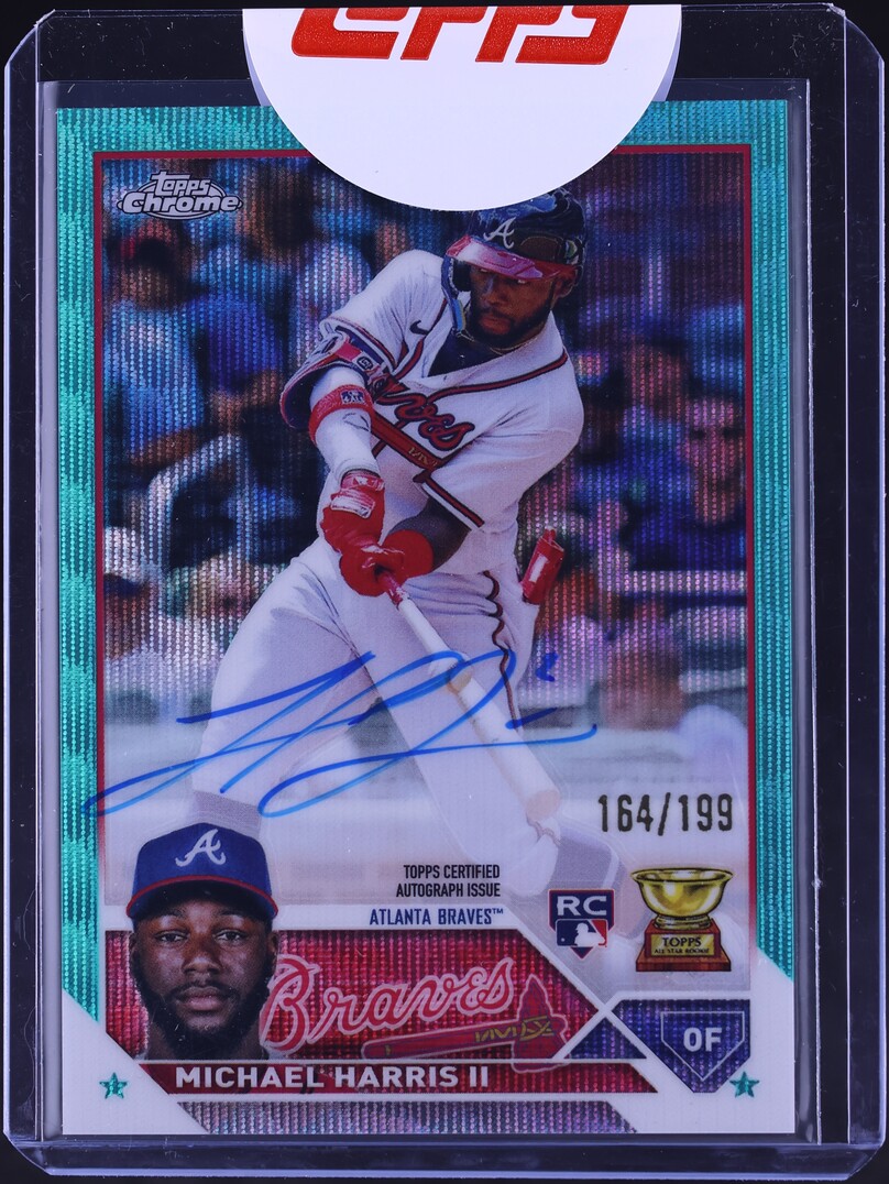 2023 Topps Chrome Aqua Wave Refractor Michael Harris II ROOKIE AUTO /199 #RA-MH