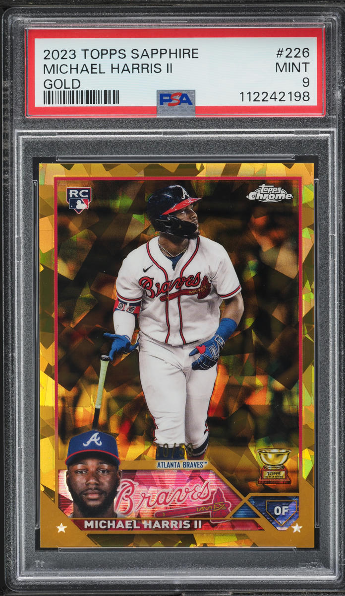 2023 Topps Chrome Sapphire Gold Michael Harris II ROOKIE /50 #226 PSA 9 MINT