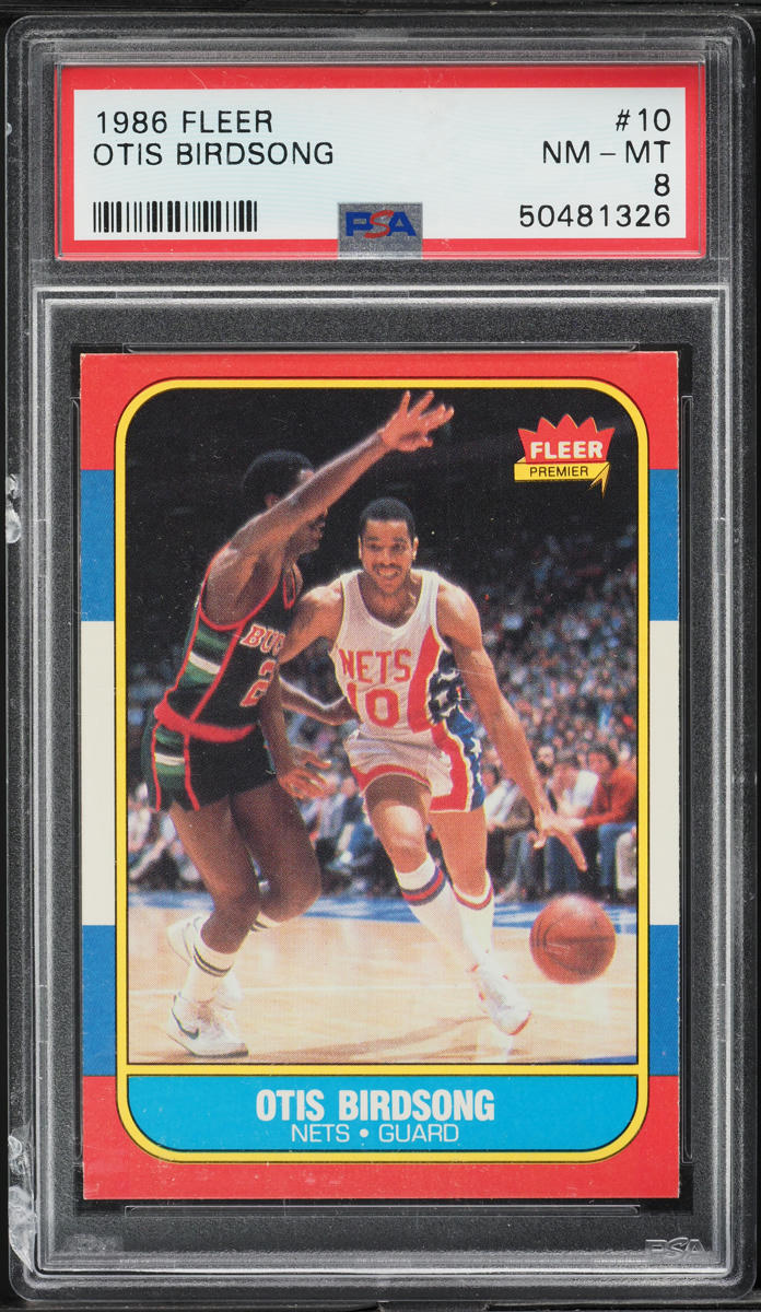1986 Fleer Basketball Otis Birdsong #10 PSA 8 NM-MT