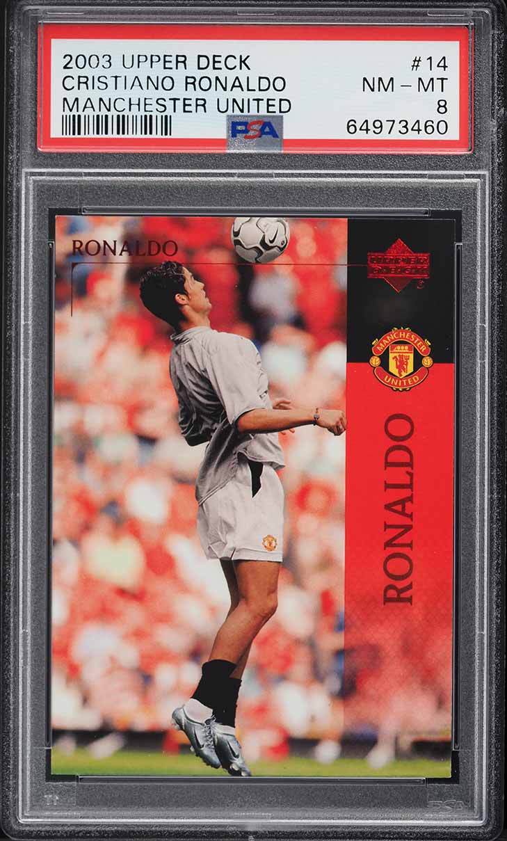 2003 Upper Deck Manchester United Cristiano Ronaldo ROOKIE #14 PSA 8 NM-MT