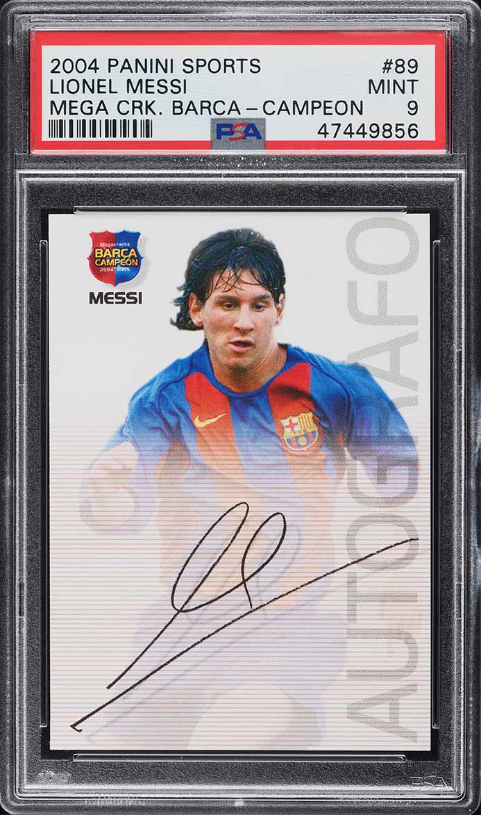 2004 Panini Sports Mega Cracks Barca Campeon Lionel Messi ROOKIE #89 PSA 9 MINT