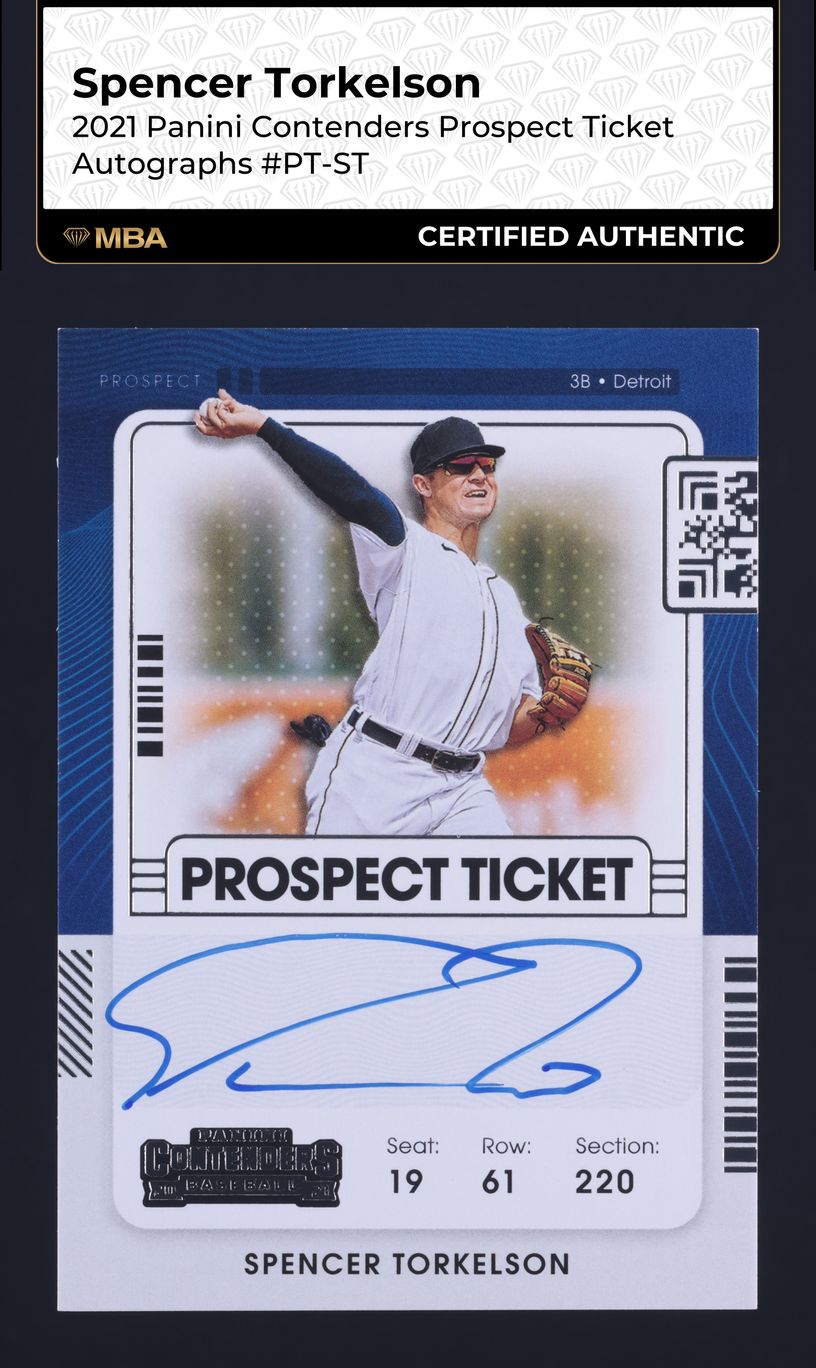 Spencer Torkelson #PT-ST 2021 Panini Contenders Baseball Prospect Autographs