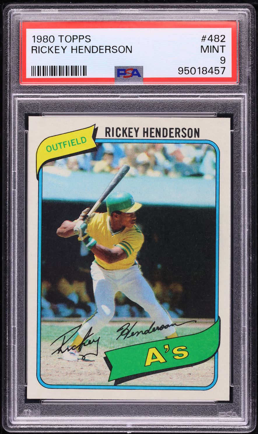 1980 Topps Rickey Henderson ROOKIE #482 PSA 9 MINT