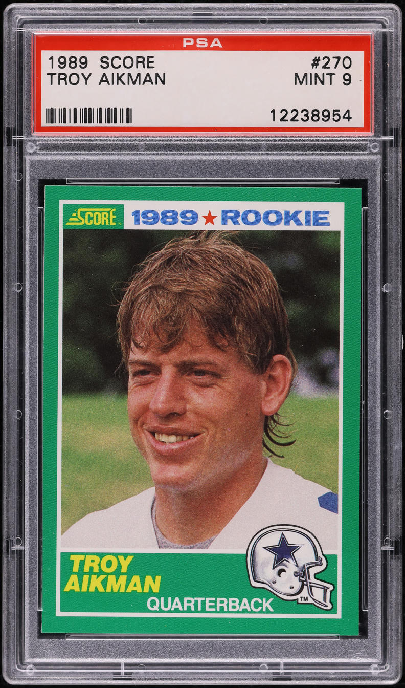 1989 Score Football Troy Aikman ROOKIE #270 PSA 9 MINT