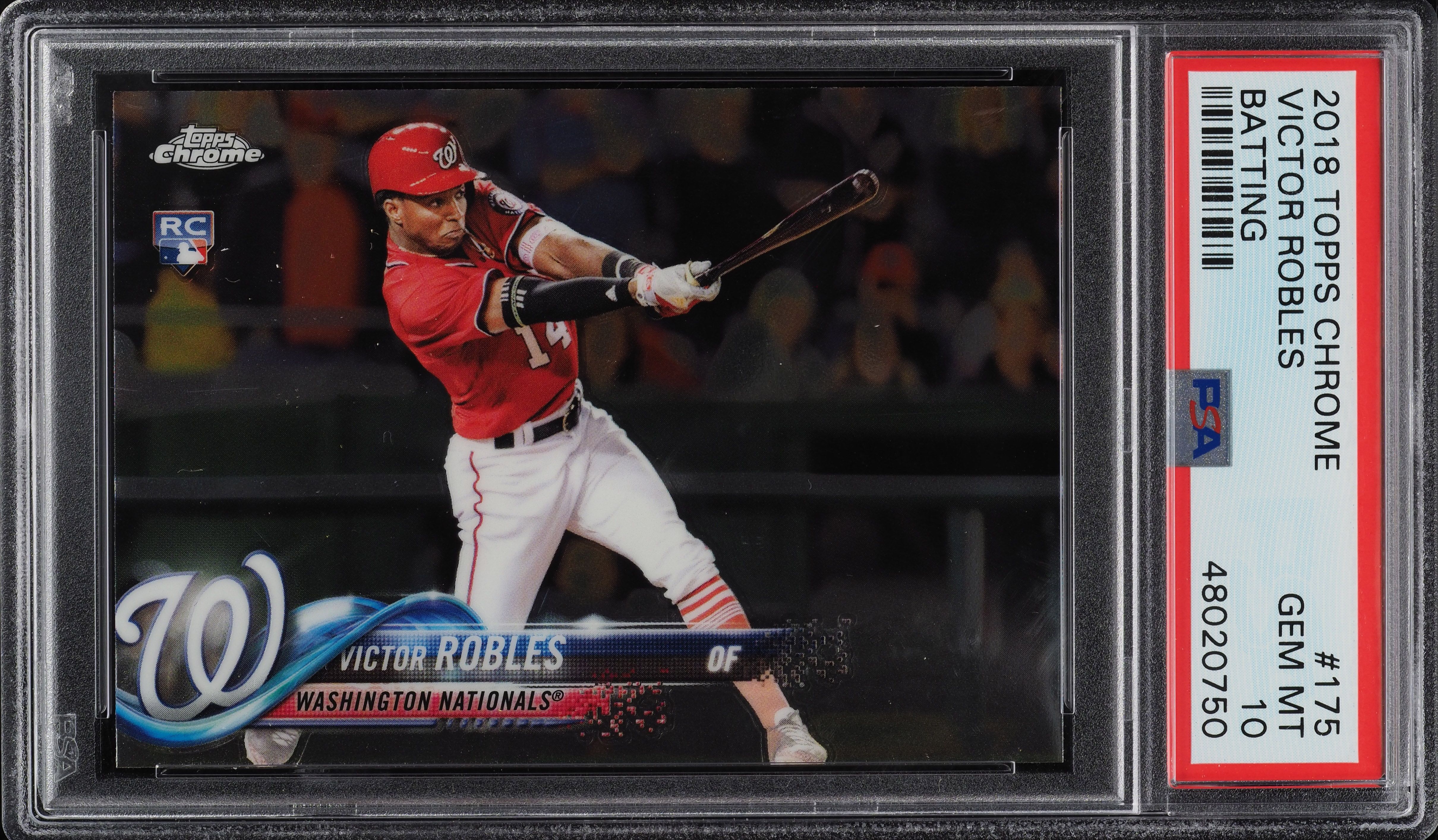 2018 Topps Chrome Batting Victor Robles ROOKIE RC #175 PSA 10 GEM MINT