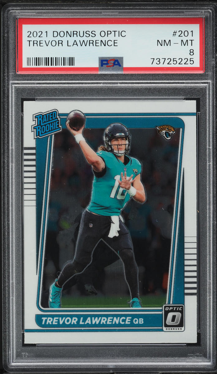 2021 Donruss Optic Trevor Lawrence ROOKIE #201 PSA 8 NM-MT