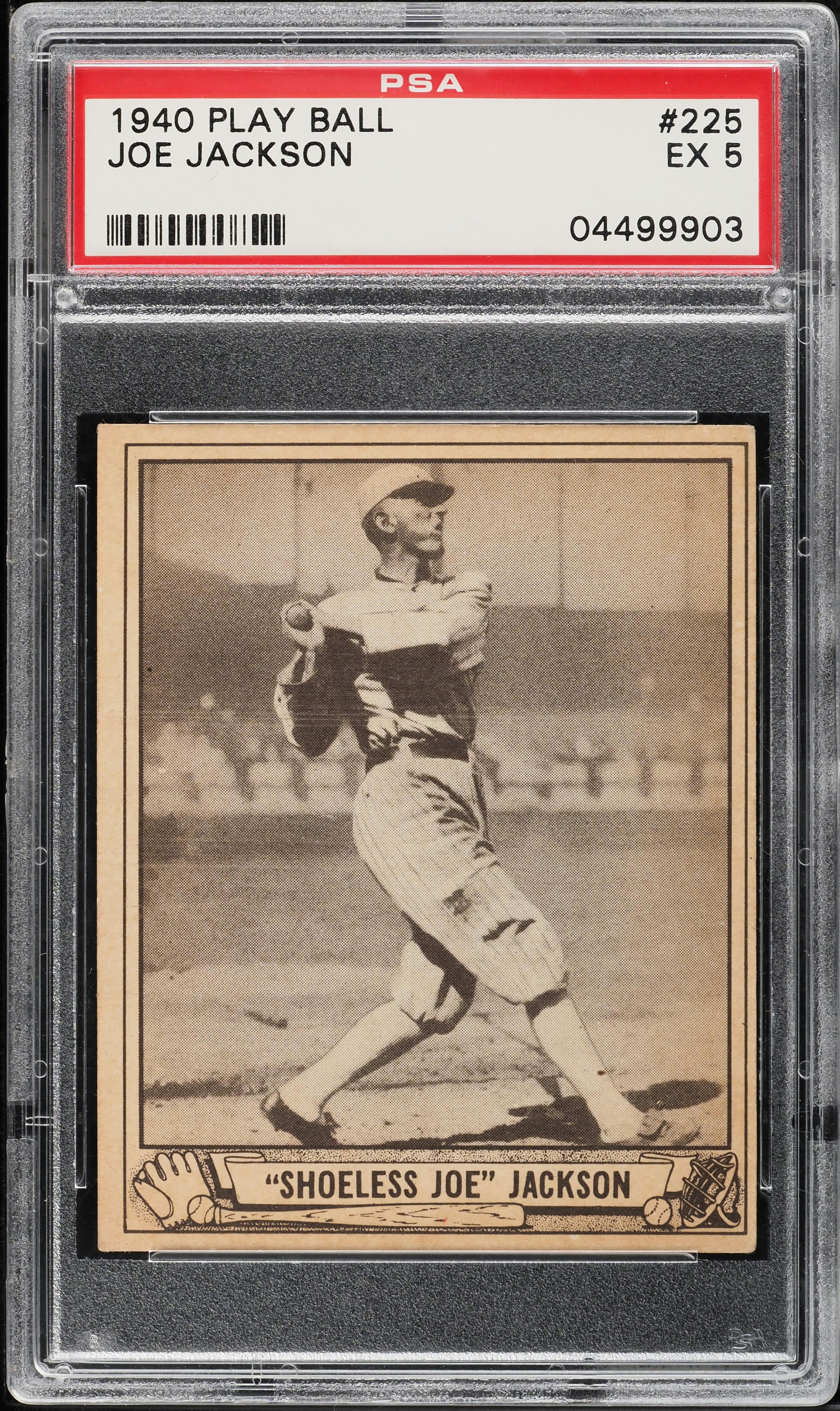 1940 Play Ball Shoeless Joe Jackson #225 PSA 5 EX