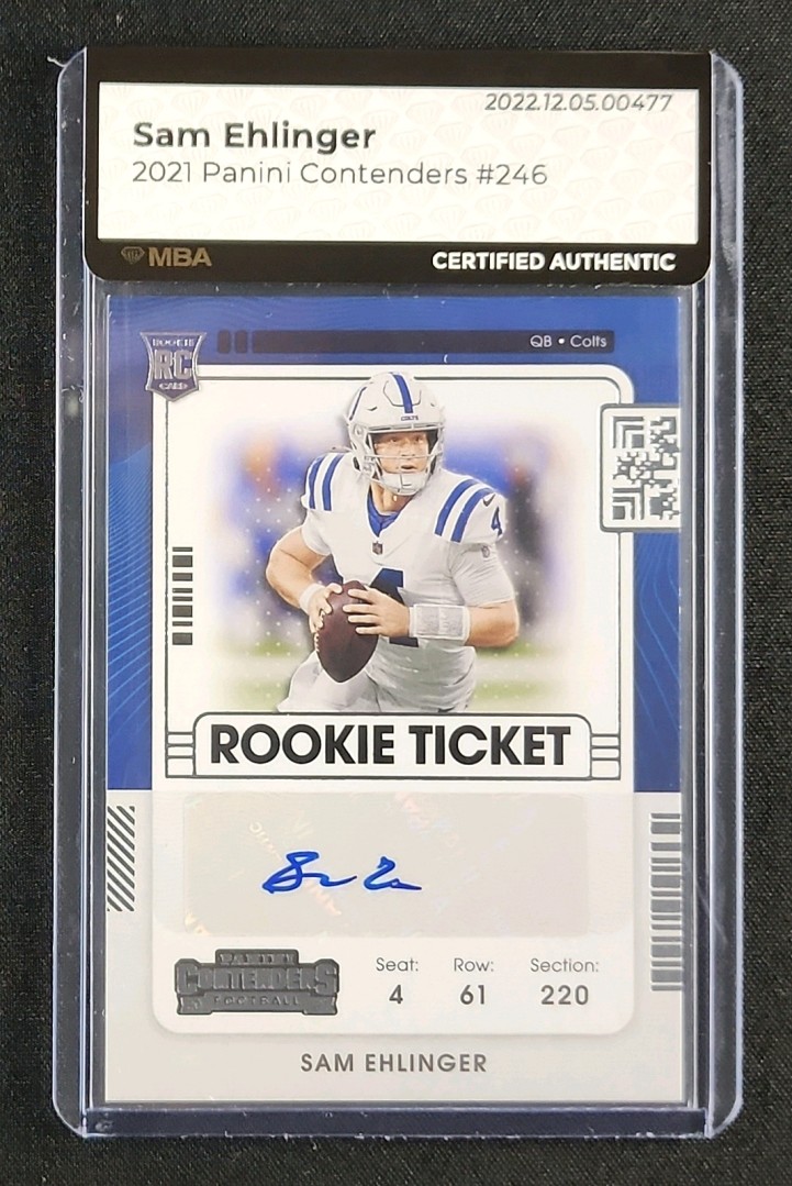2021 Panini Contenders Sam Ehlinger ROOKIE AUTO #246 MBA AUTH