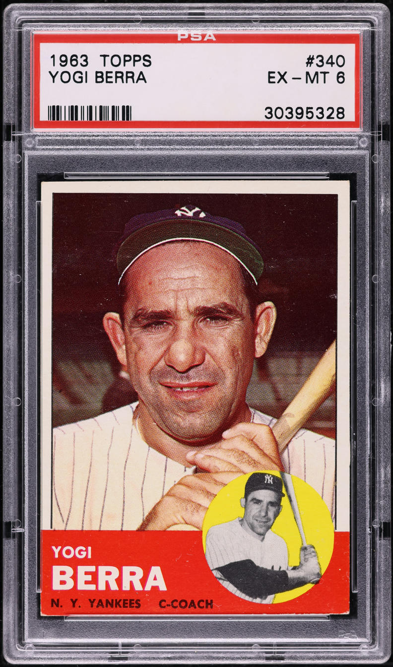 1963 Topps Yogi Berra #340 PSA 6 EXMT