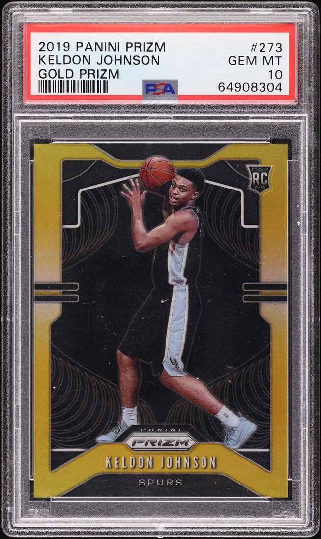 2019 Panini Prizm Gold Keldon Johnson ROOKIE /10 #273 PSA 10 GEM MINT