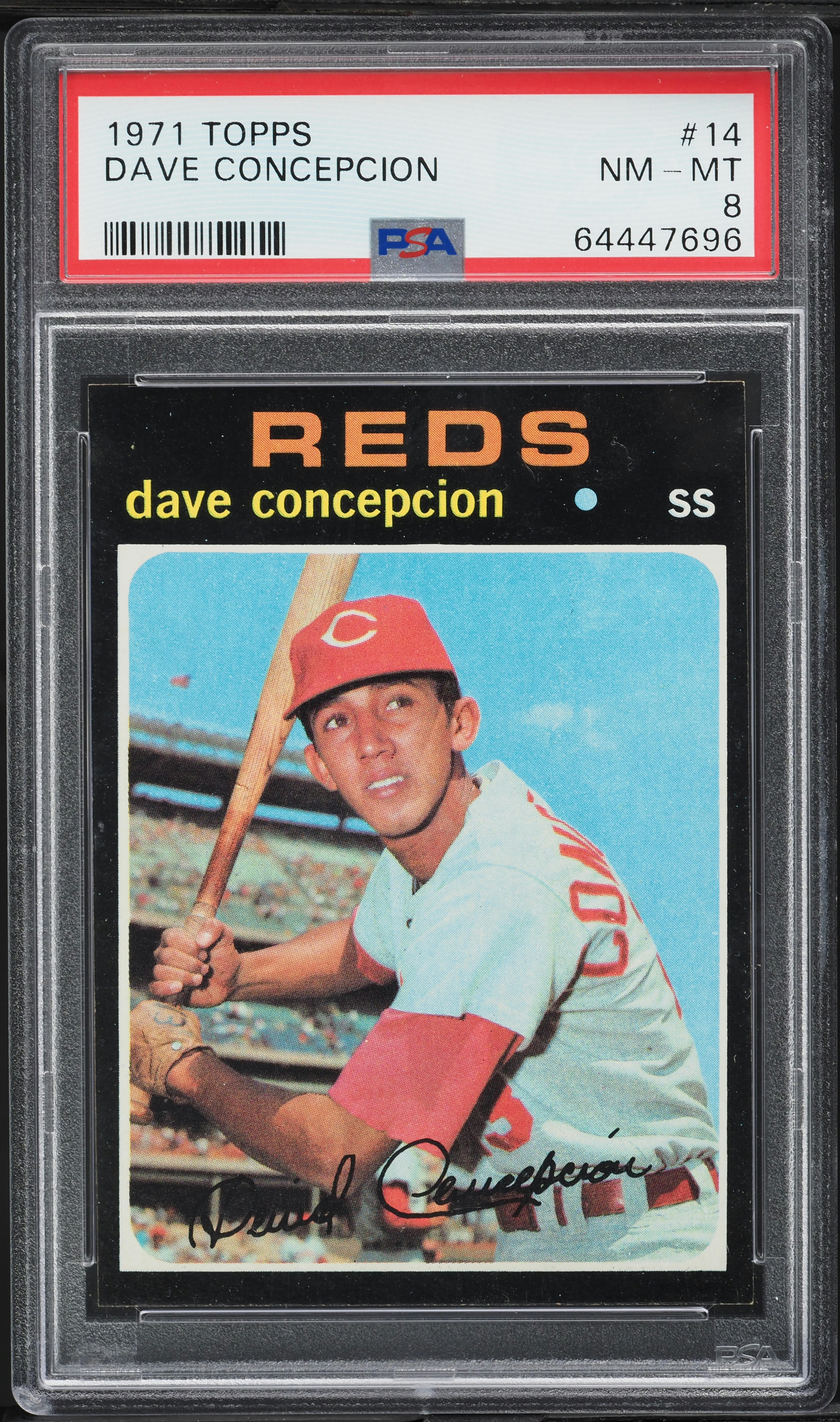 1971 Topps Dave Concepcion ROOKIE #14 PSA 8 NM-MT