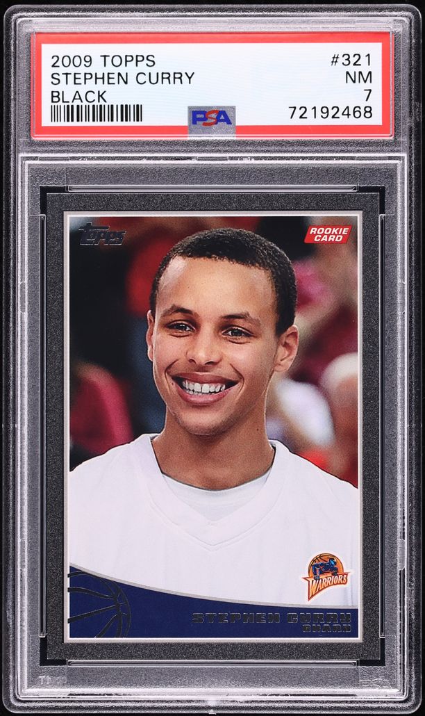 2009 Topps Black Stephen Curry ROOKIE 50/50 #321 PSA 7 NRMT