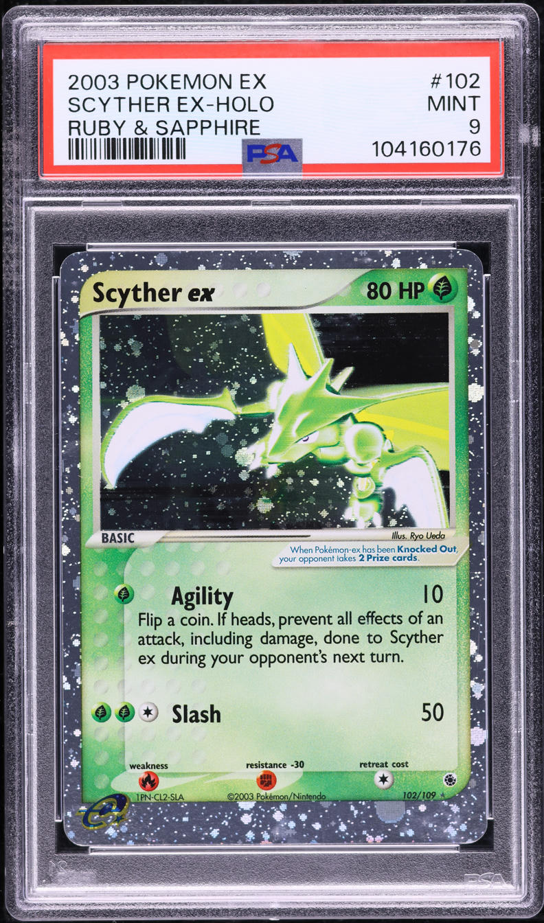 2003 Pokemon EX Ruby & Sapphire Holo Scyther ex #102 PSA 9 MINT