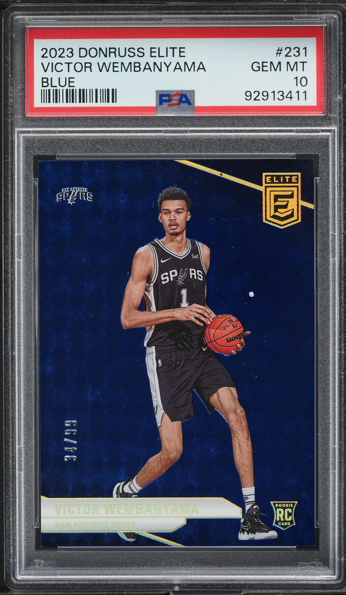 2023 Donruss Elite Blue Victor Wembanyama ROOKIE /99 #231 PSA 10 GEM MINT