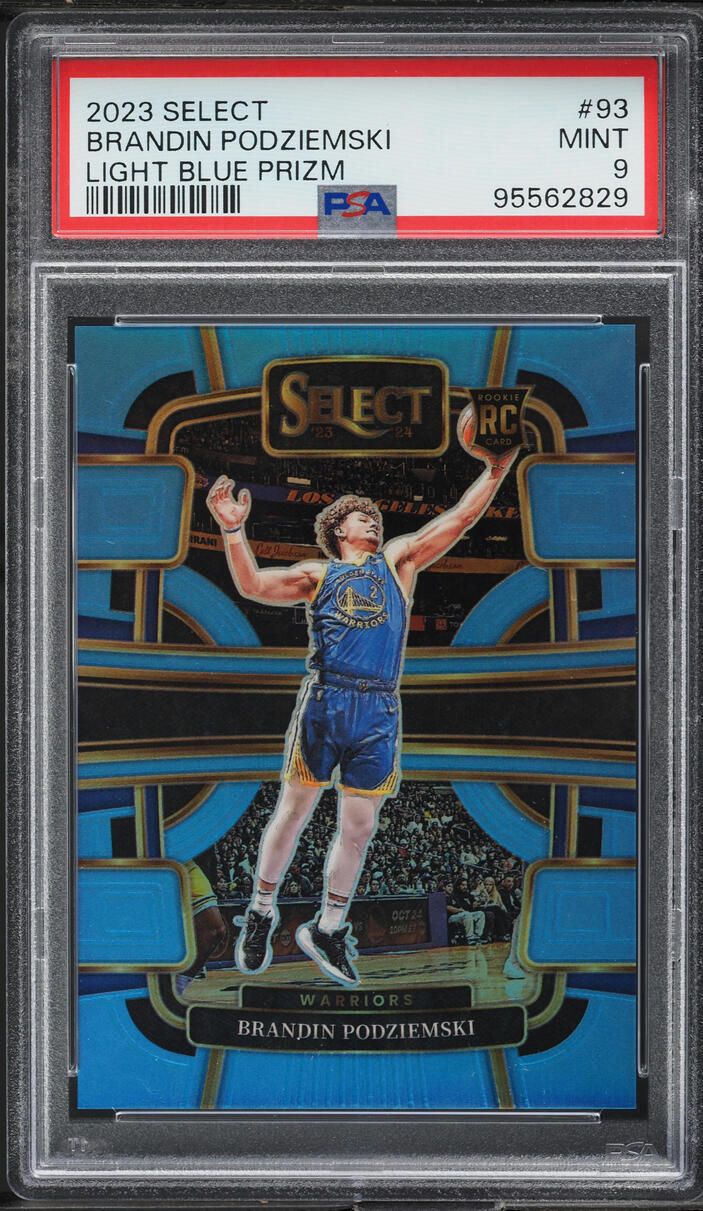 2023 Select Concourse Light Blue Prizm Brandin Podziemski ROOKIE /299 #93 PSA 9