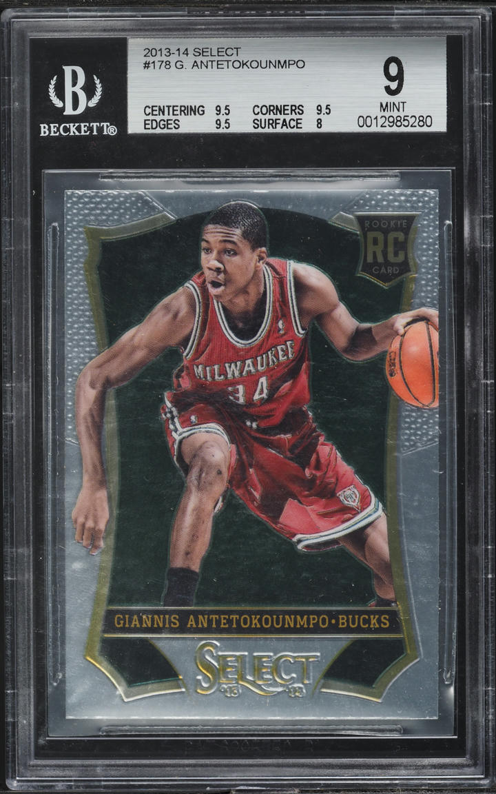 2013 Select Basketball Giannis Antetokounmpo ROOKIE #178 BGS 9 MINT