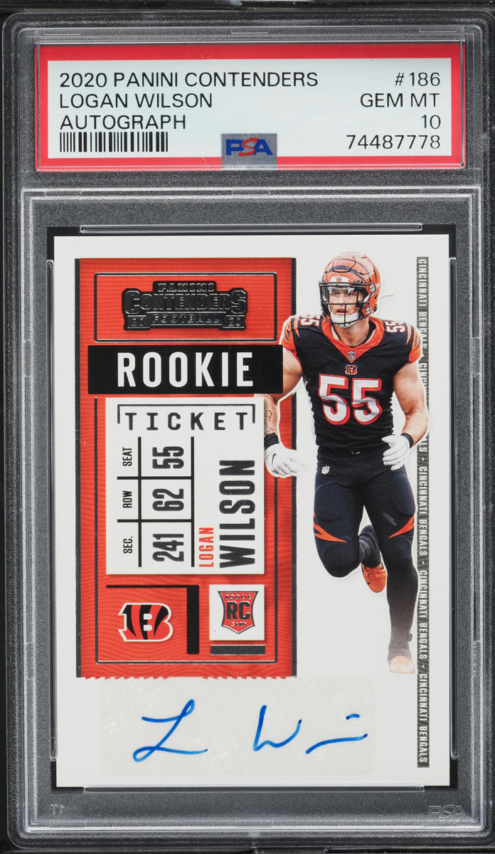 2020 Panini Contenders Logan Wilson ROOKIE AUTO #186 PSA 10 GEM MINT