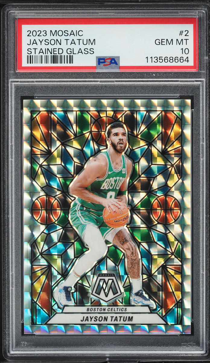 2023 Panini Mosaic Stained Glass Jayson Tatum #2 PSA 10 GEM MINT