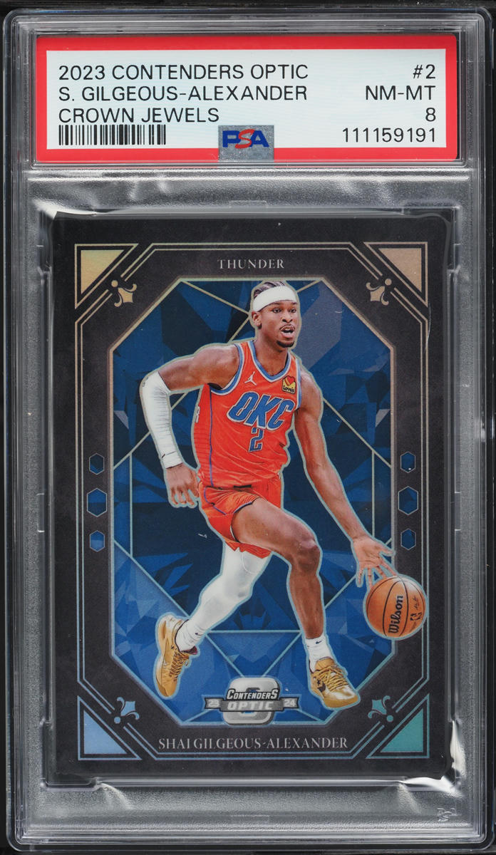 2023 Panini Contenders Optic Crown Jewels Shai Gilgeous-Alexander #2 PSA 8 NM-MT