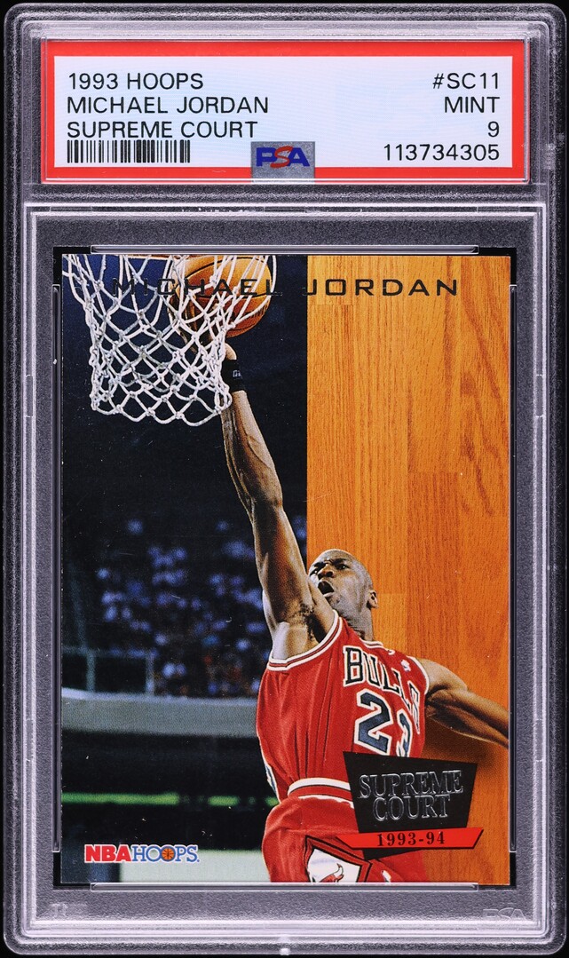 1993 Hoops Supreme Court Michael Jordan #SC11 PSA 9 MINT