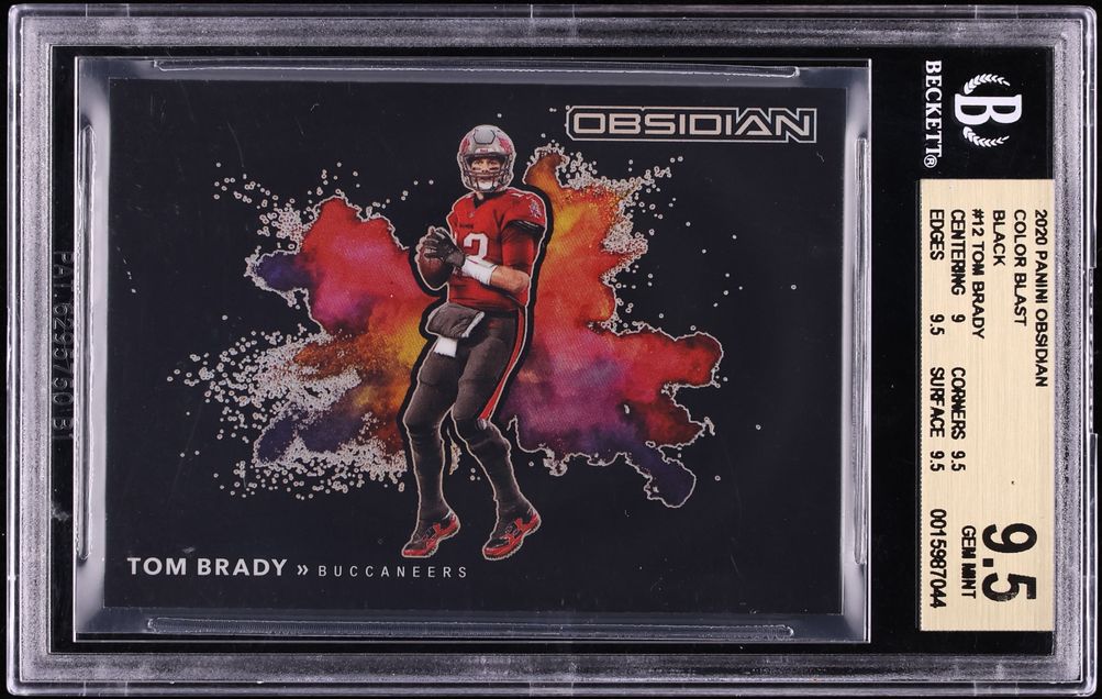 2020 Panini Obsidian Color Blast Black Tom Brady #CBB12 BGS 9.5 GEM MINT