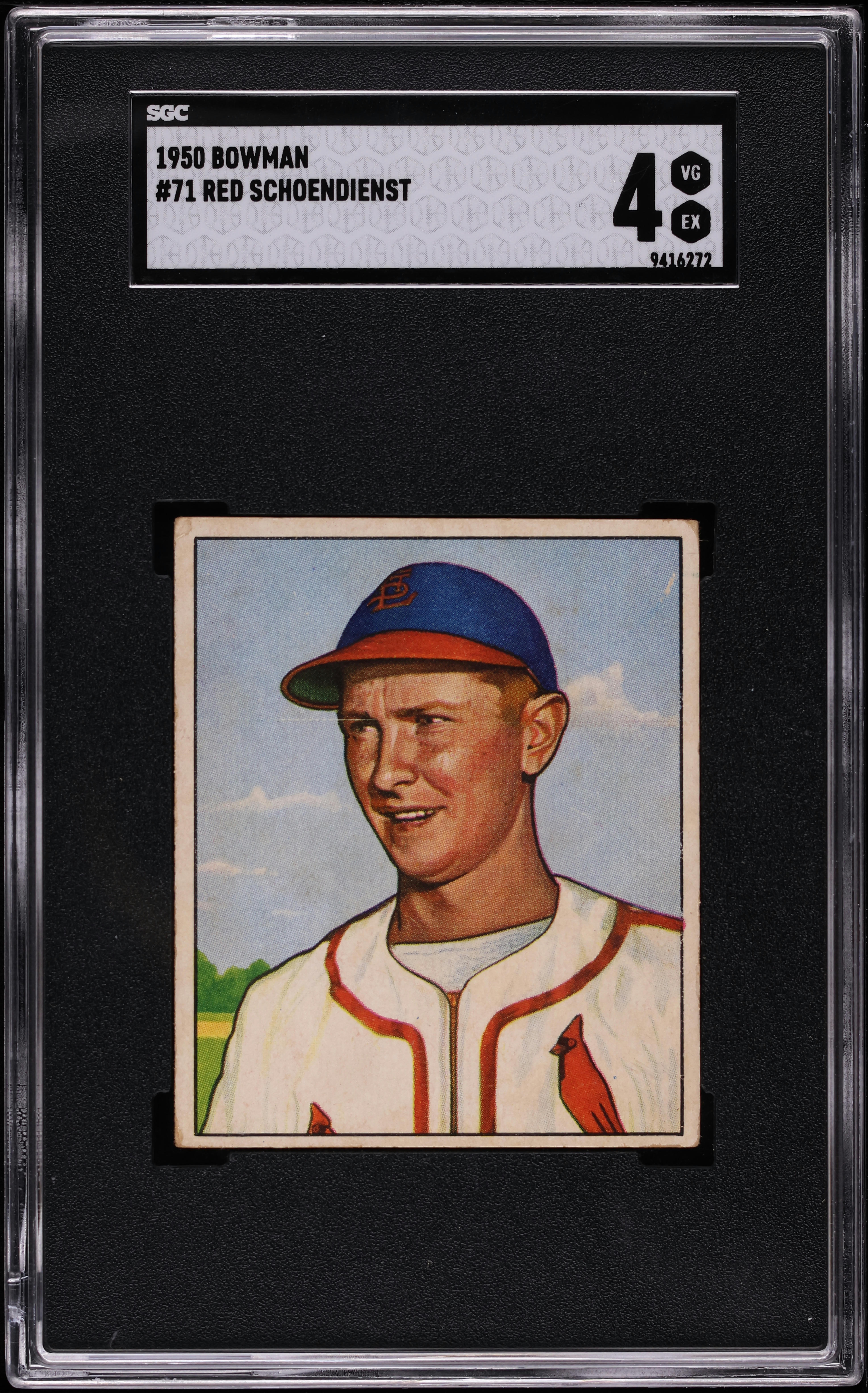 1950 Bowman Red Schoendienst #71 SGC 4 VGEX