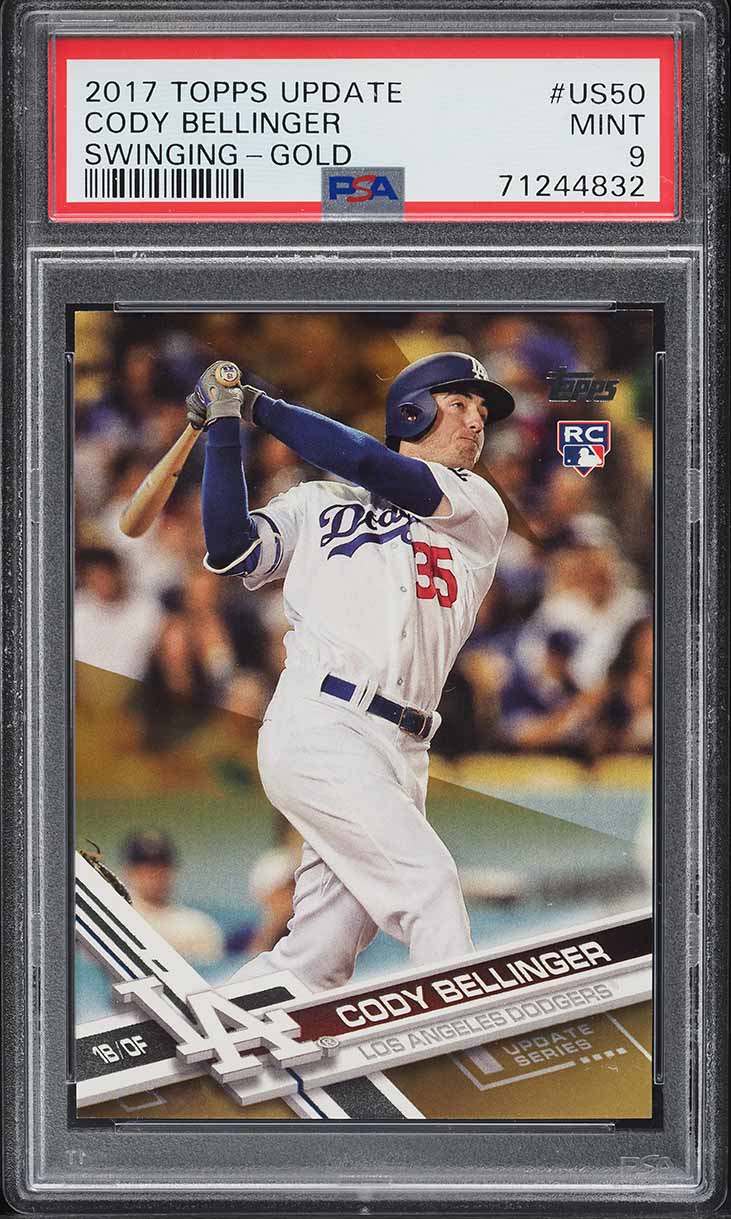 2017 Topps Update Swinging Gold Cody Bellinger ROOKIE /2017 #US50 PSA 9 MINT