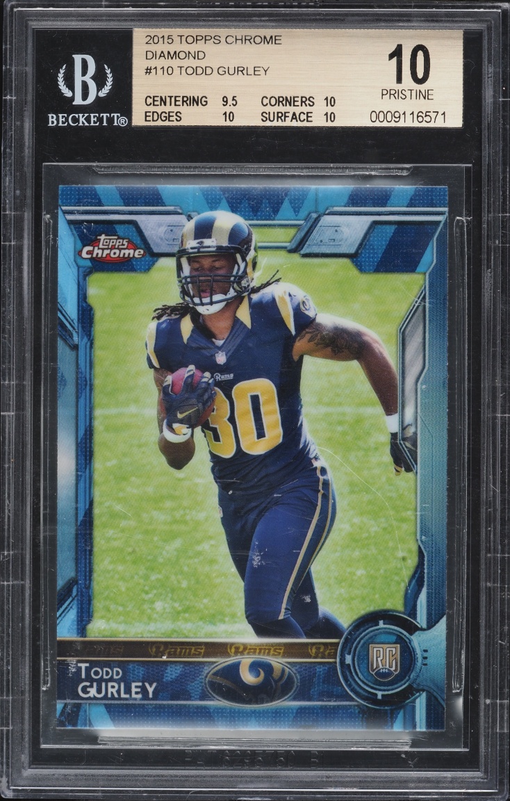 Todd Gurley #110 2015 Topps Chrome Mini Football Rookie Autographs