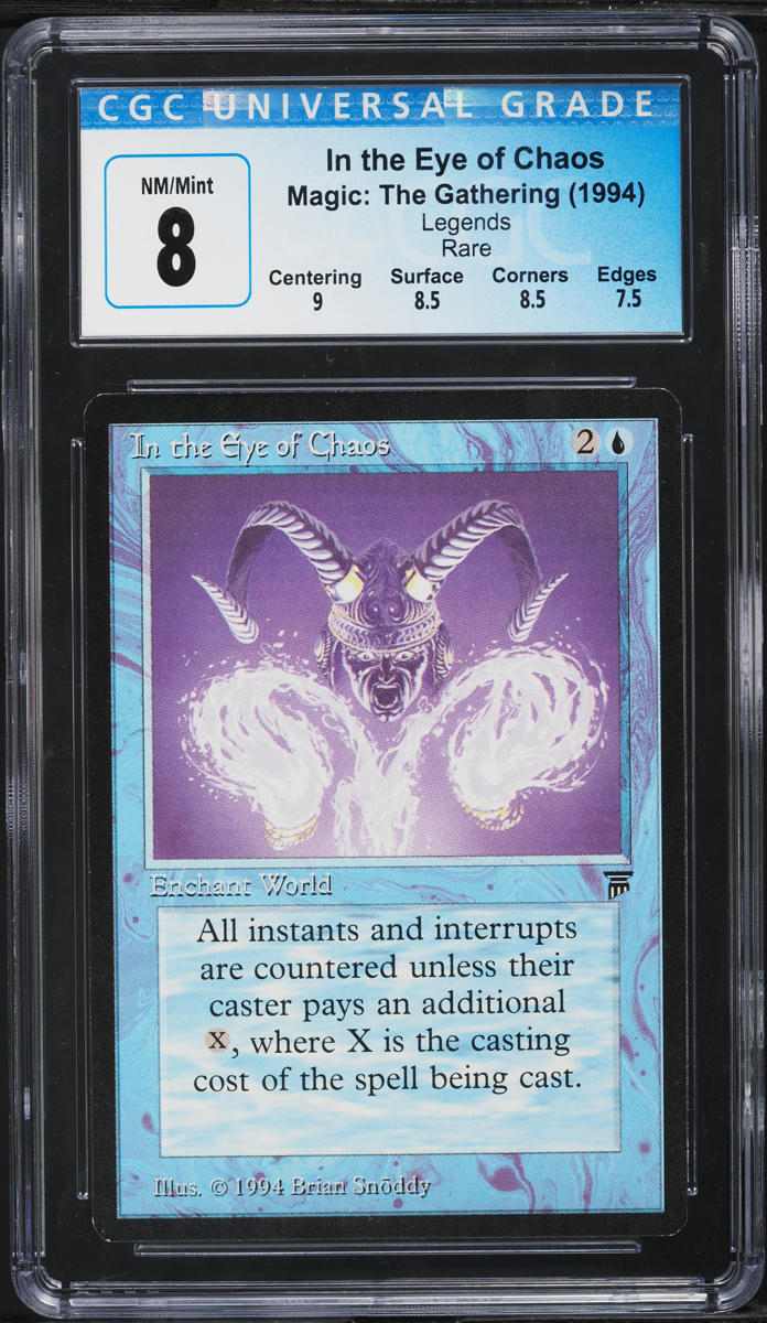 1994 Magic The Gathering MTG Legends In The Eye Of Chaos CGC 8 NM-MT